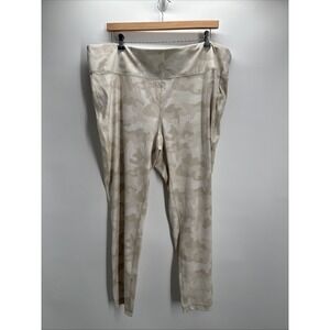 ZELOS‎ Athleisure Leggings Ivory Camo 4X Athletic Gym Yoga